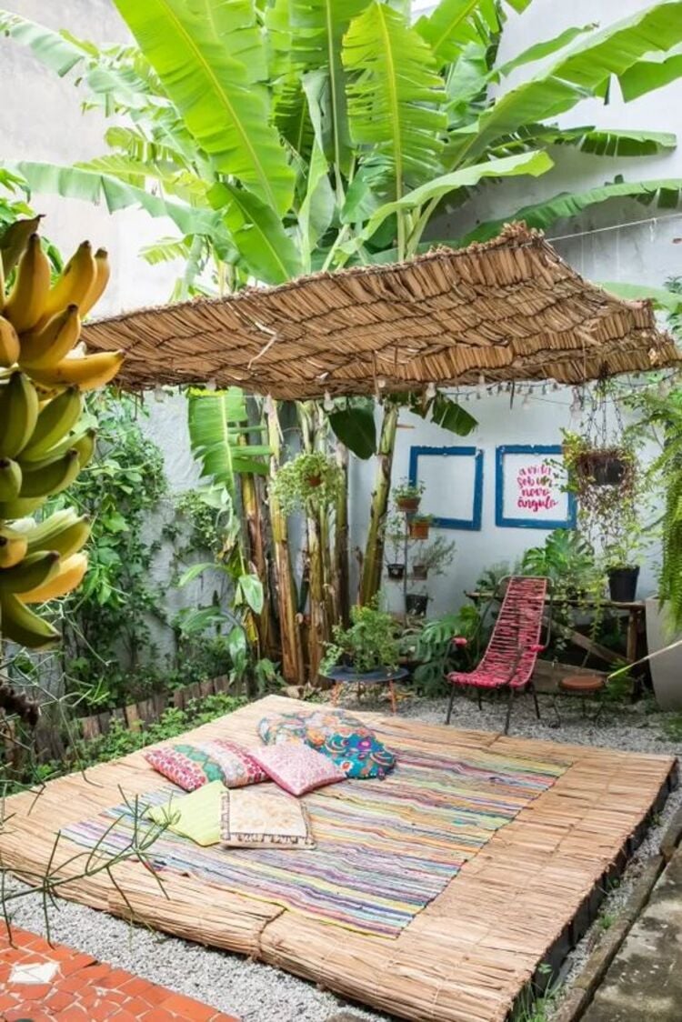 Meditation area in the backyard.