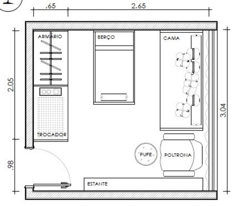 Baby room floor plan