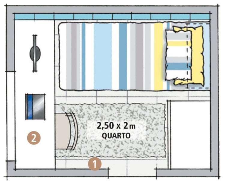 Small bedroom plan.