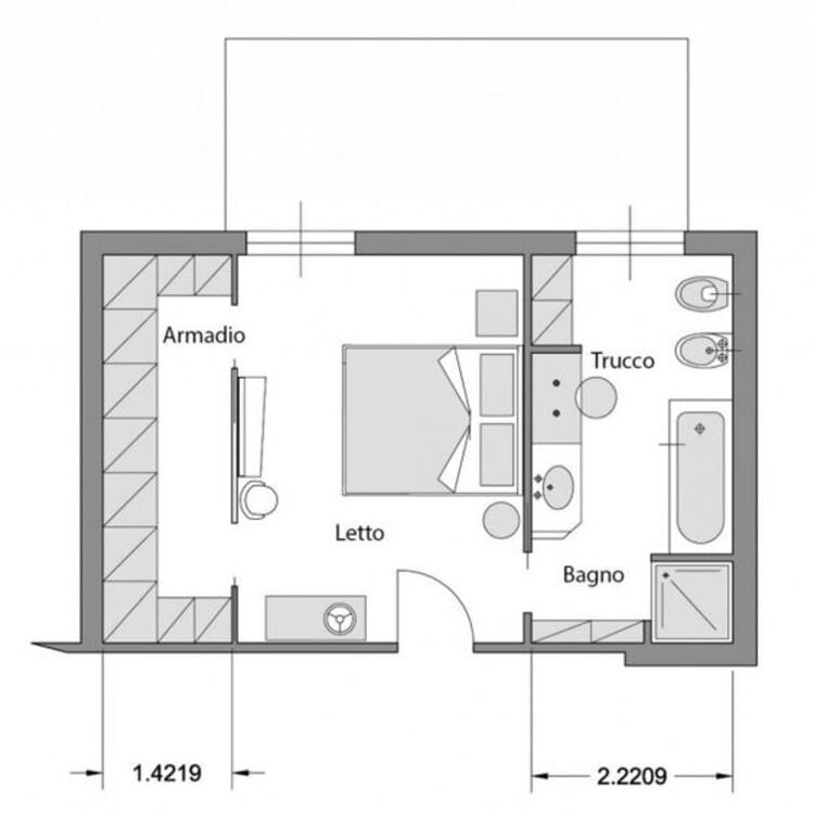 Suite floor plan.