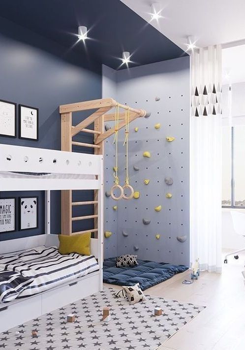 Bedroom with bunk bed.