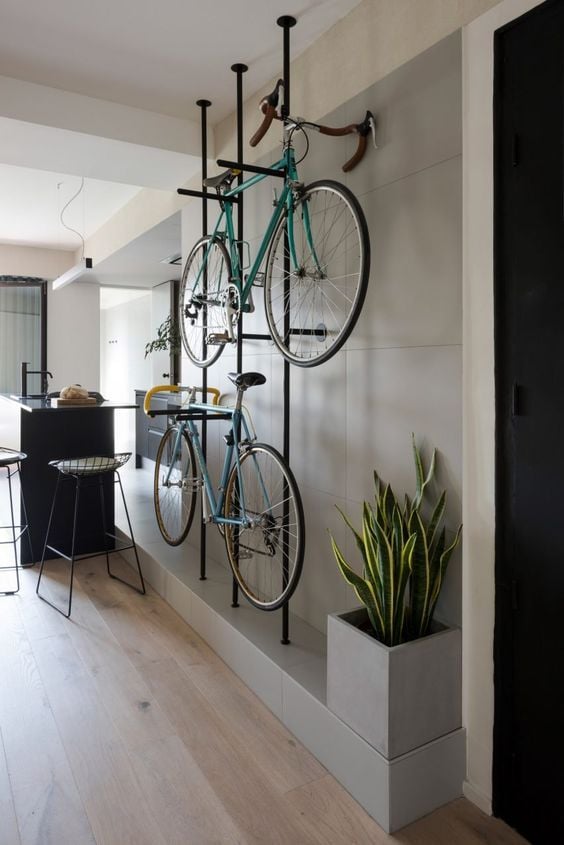 Deporte en decoración con bicicletas.