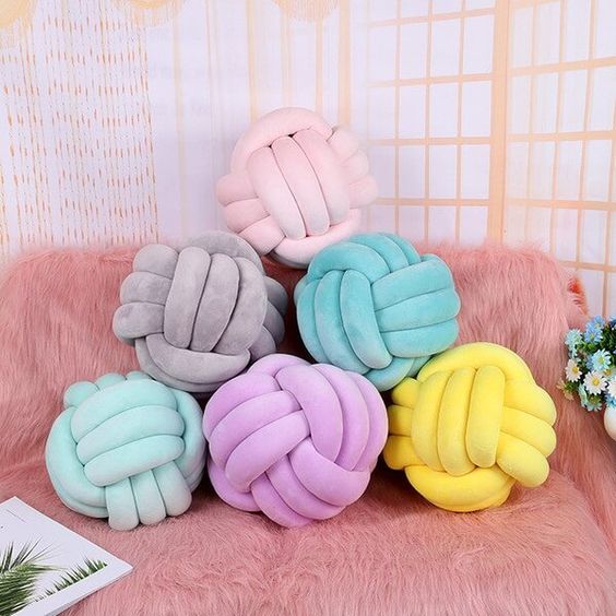 Colorful pillows.