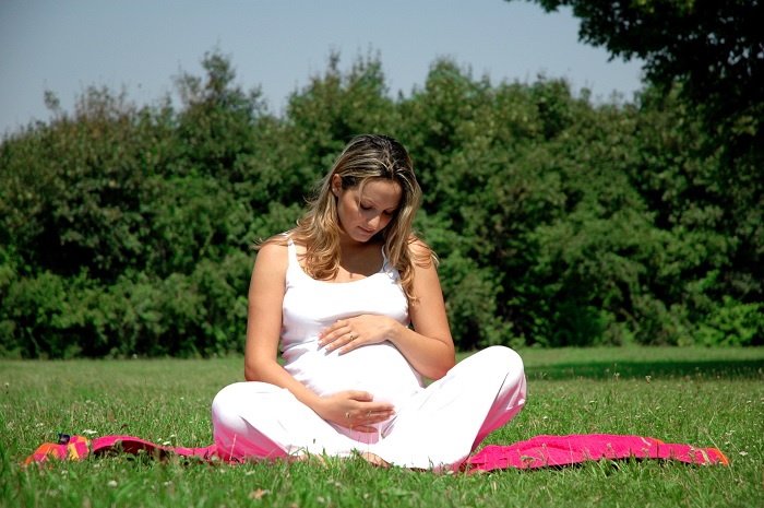 pregnant woman in good marriage