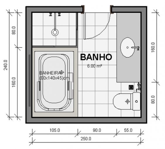 Large square bathroom.