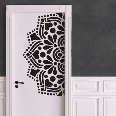 Black adhesive door.