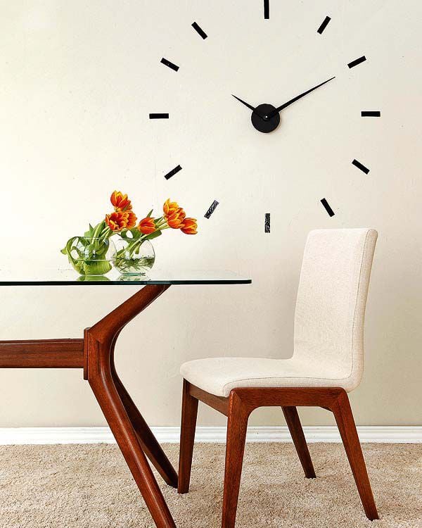 Wall clock in the kitchen.