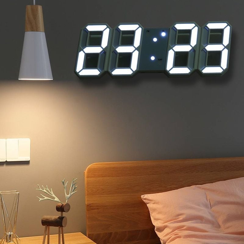 Digital wall clock.