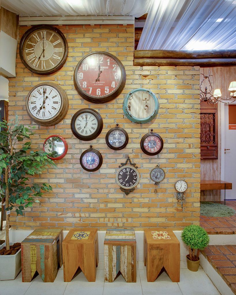 Lots of wall clocks.