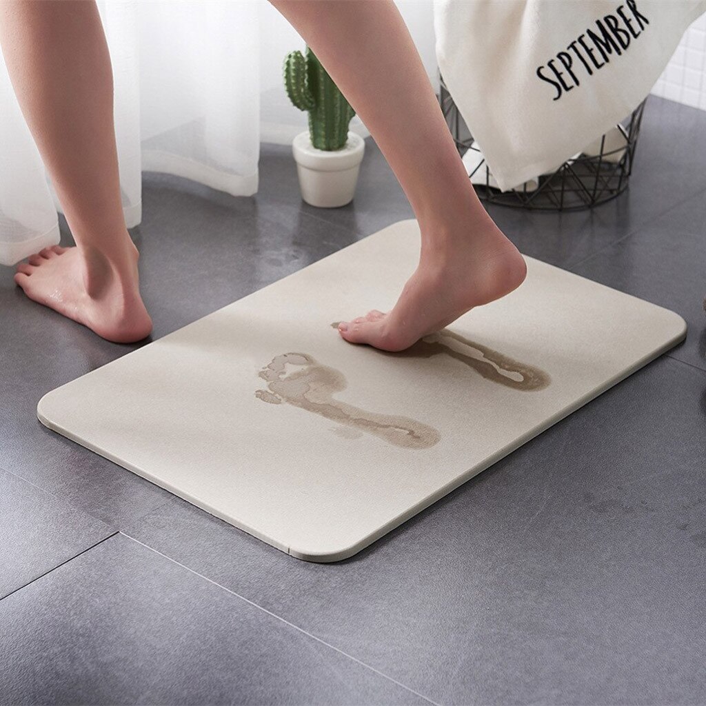 Modern bathroom rug.