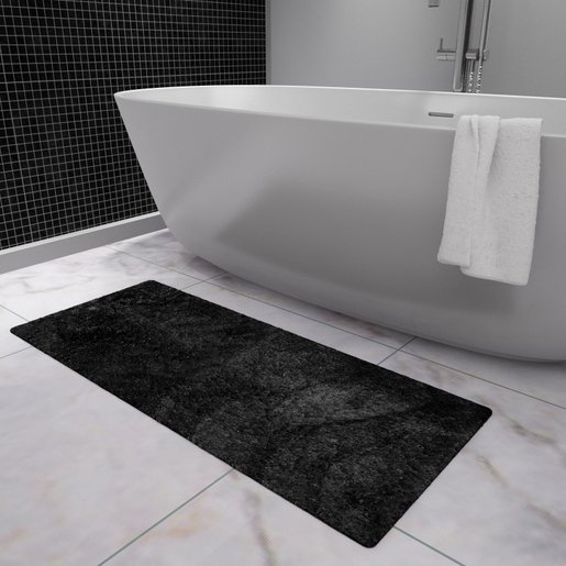 Black and white bathroom.