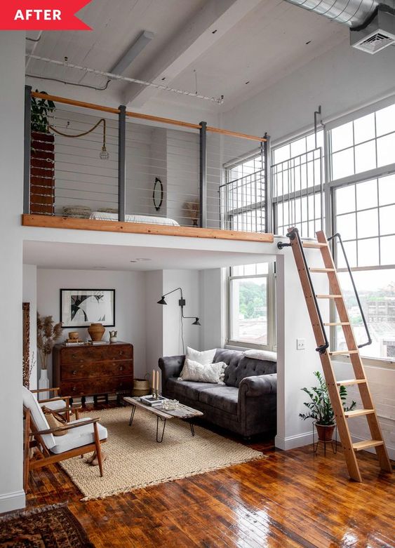 Bedroom above the living room.