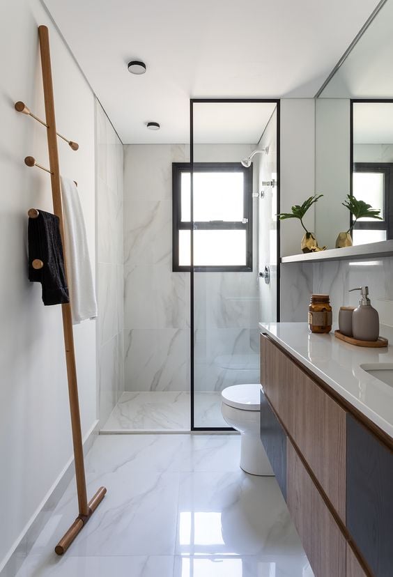 Minimalist bathroom.