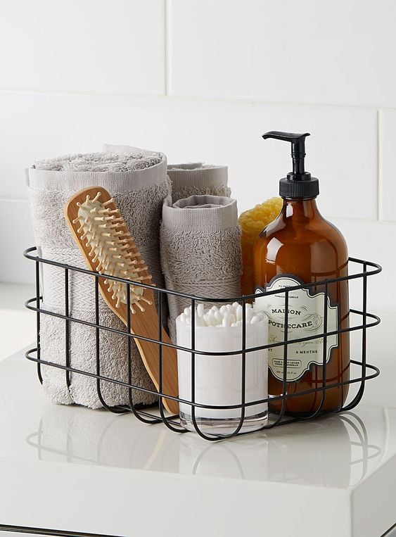 Bathroom basket.