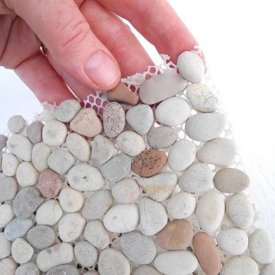 Stones trapped in a screen.