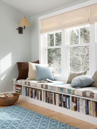 Reading corner next to the window.