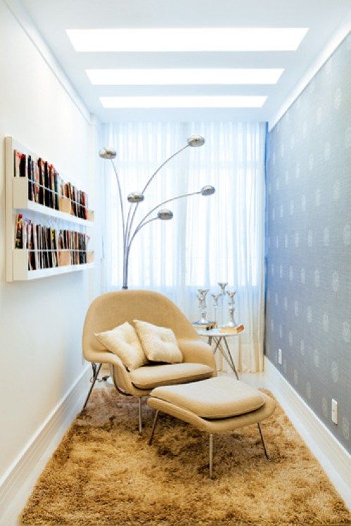 Small and comfortable reading corner.