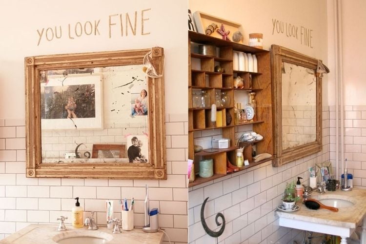 feminine decor in the bathroom