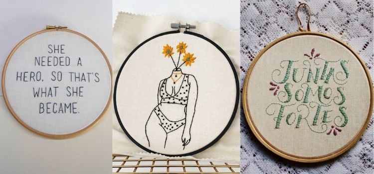 embroidery in hoop