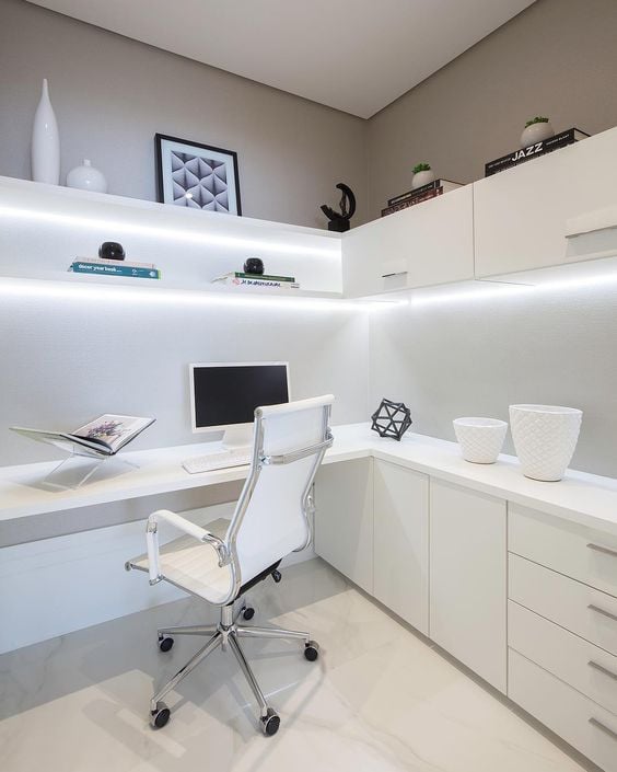 Colors for home office: white.