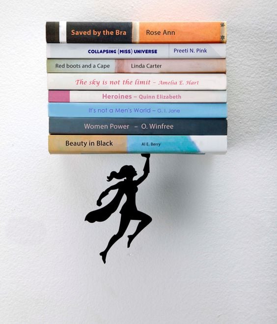 Shelf with magnet.