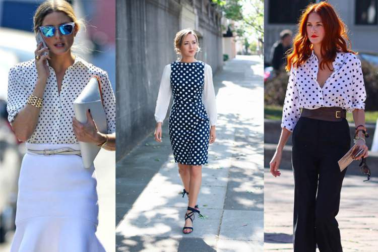 Black and white polka dot print is one of the Fall Winter 2018 Trends