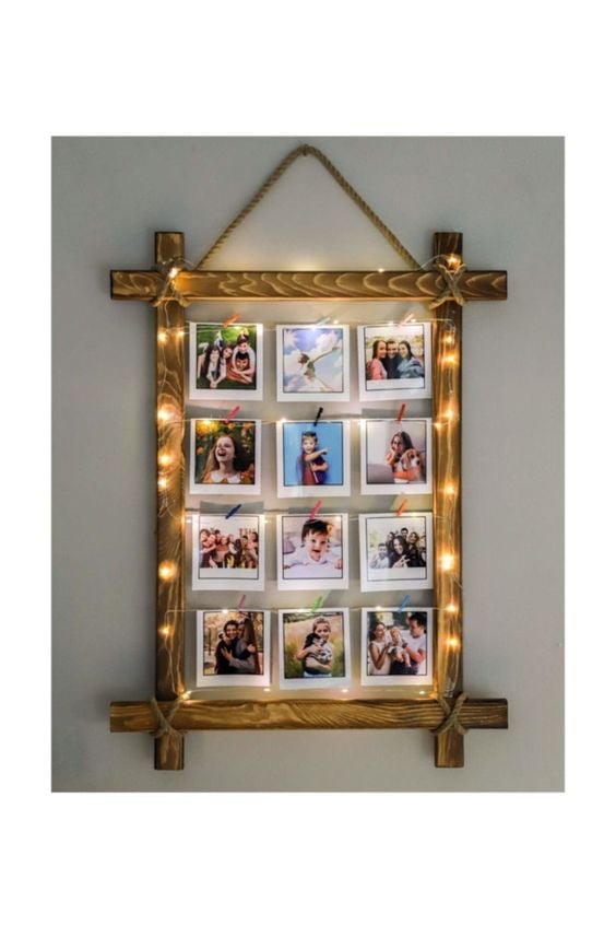 Wooden frame.