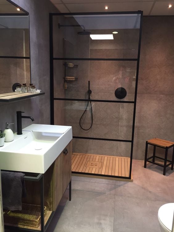 Bathroom with industrial decor