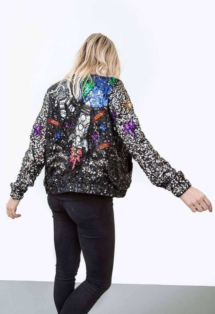 Shiny bomber jacket