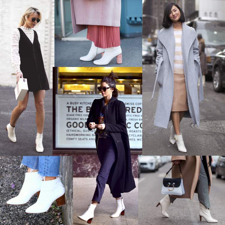 White boots among winter 2018 fashion trends