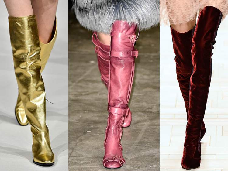 Over-the-knee boots are a trend in winter 2018