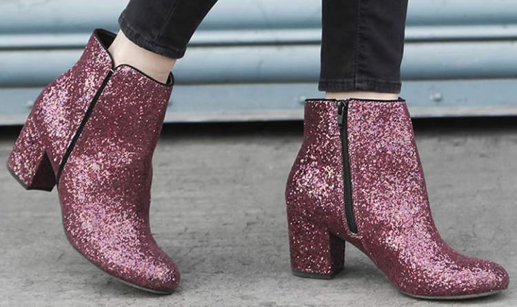 Glitter boots for you to rock in winter 2018