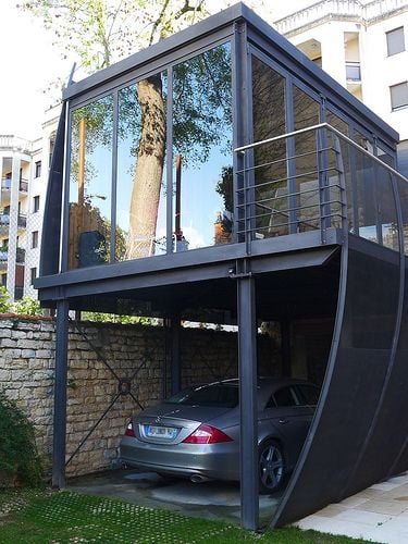 House above the garage.