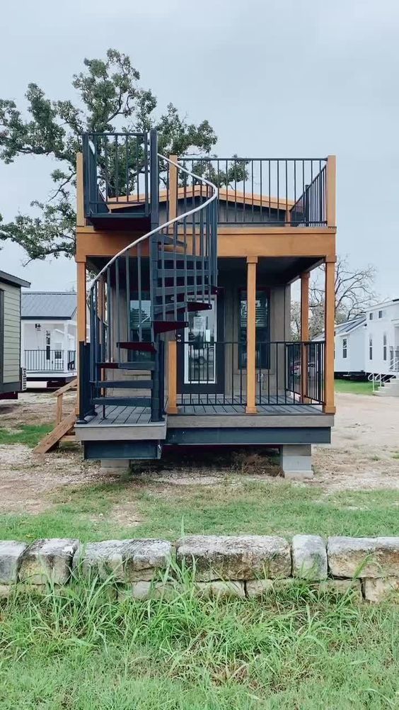 Small house with balcony