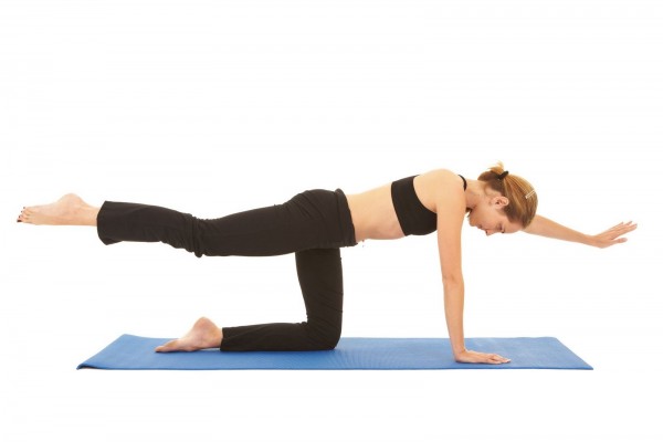 Woman doing pilates