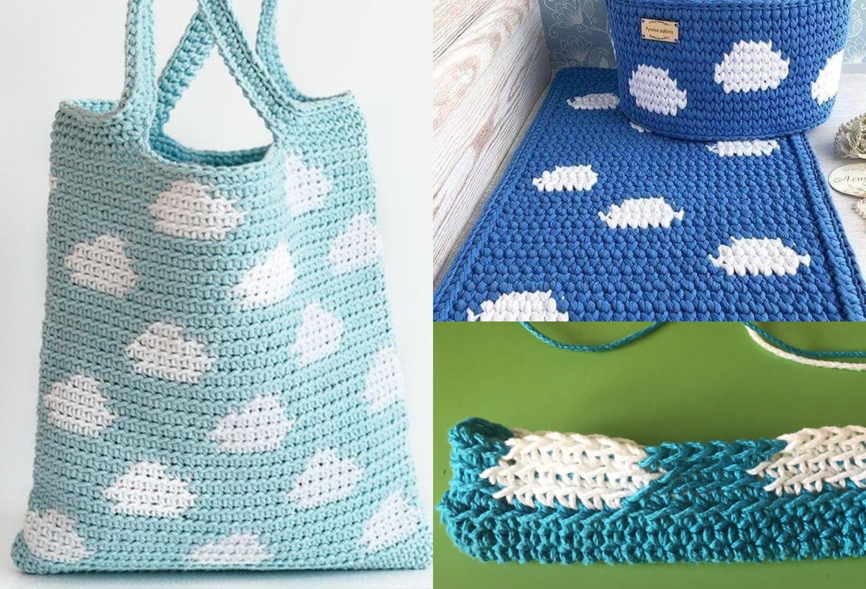 Crochet cloud: How to make it, with chart and step-by-step instructions for accessories.