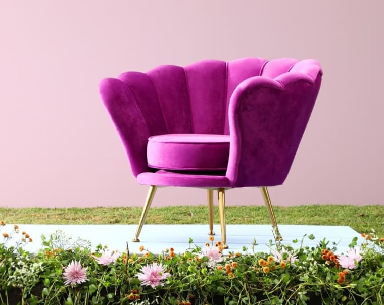 Purple armchair