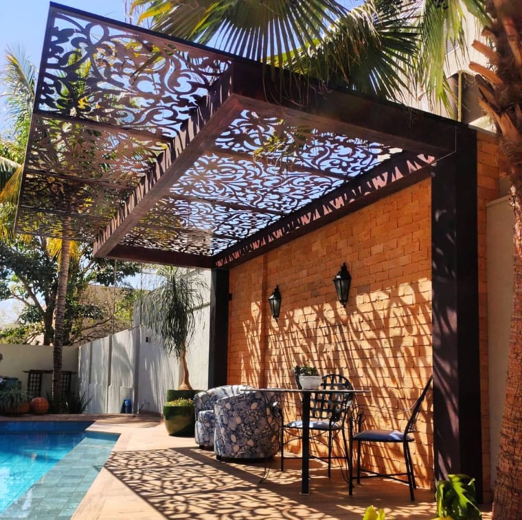 Iron pergola