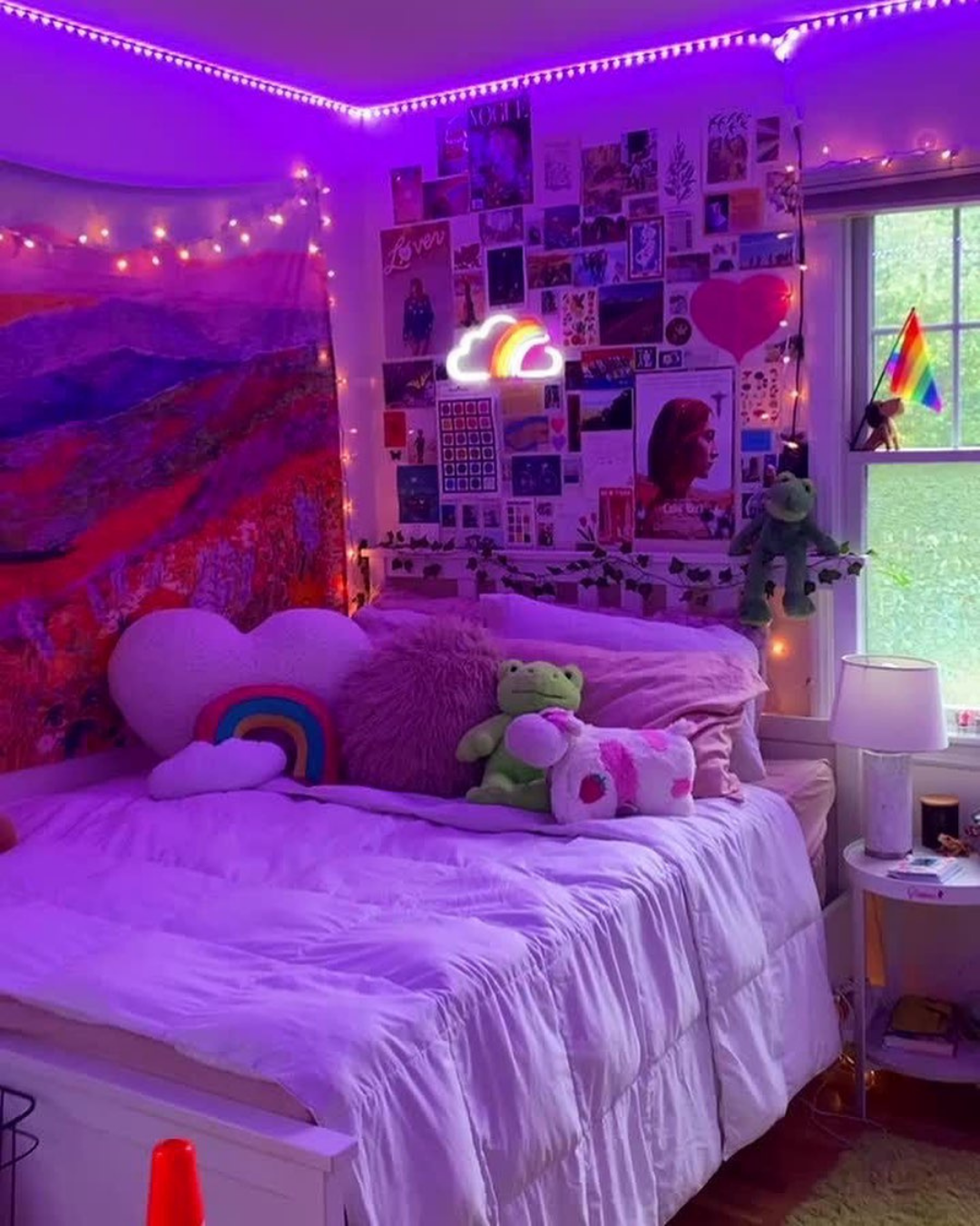 Neon room with LED lights