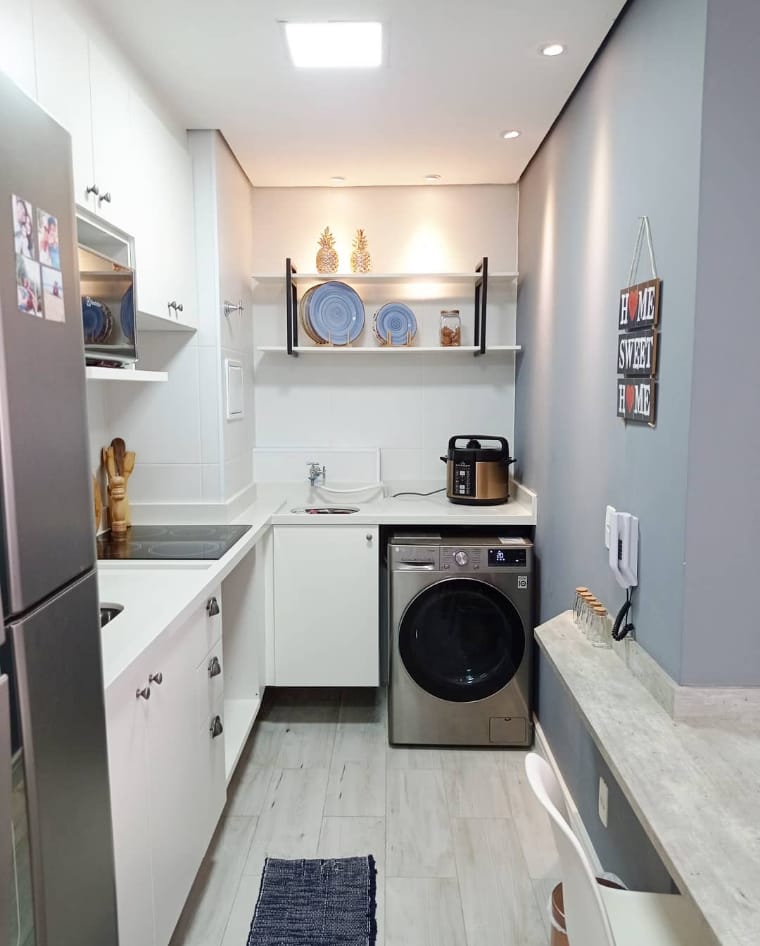 Kitchen with laundry