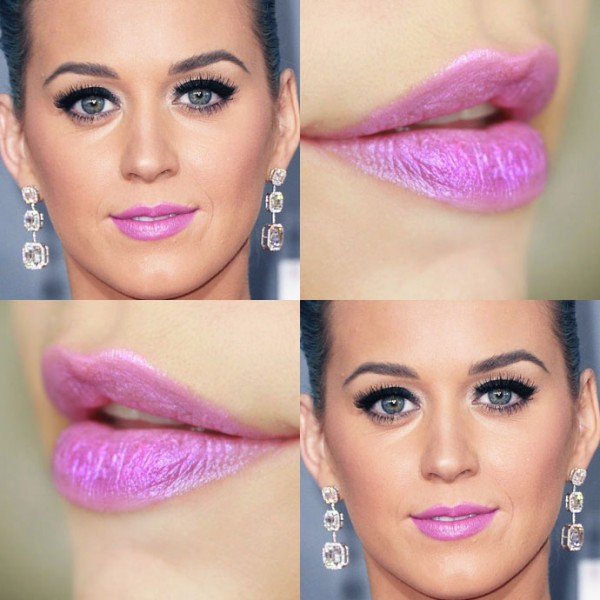 Katy Perry wearing metallic lipstick