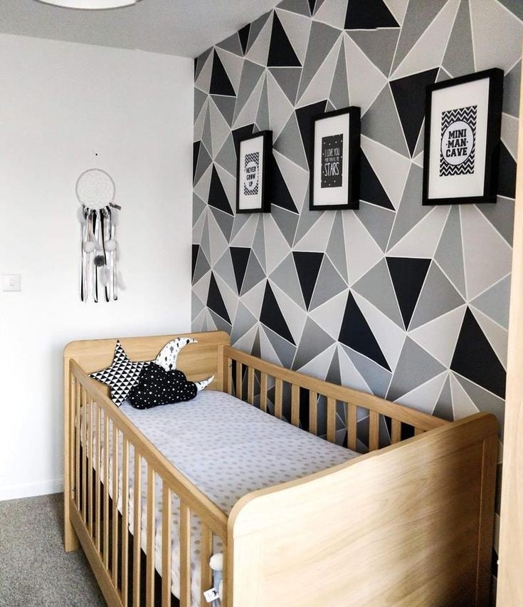 Black and white children's room