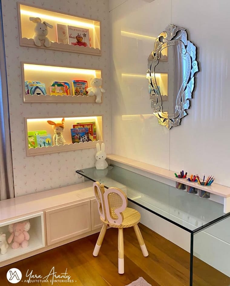 Children's room with mirror