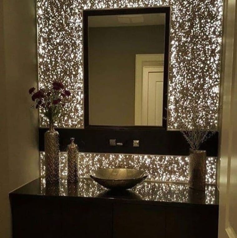 Lighted bathroom