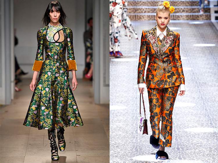 Prints: Jacquards and Brocades will be popular in winter 2018