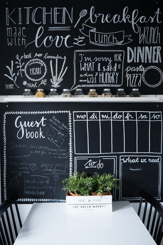 Planner in the kitchen