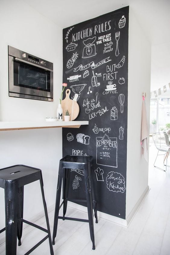 Black and white kitchen