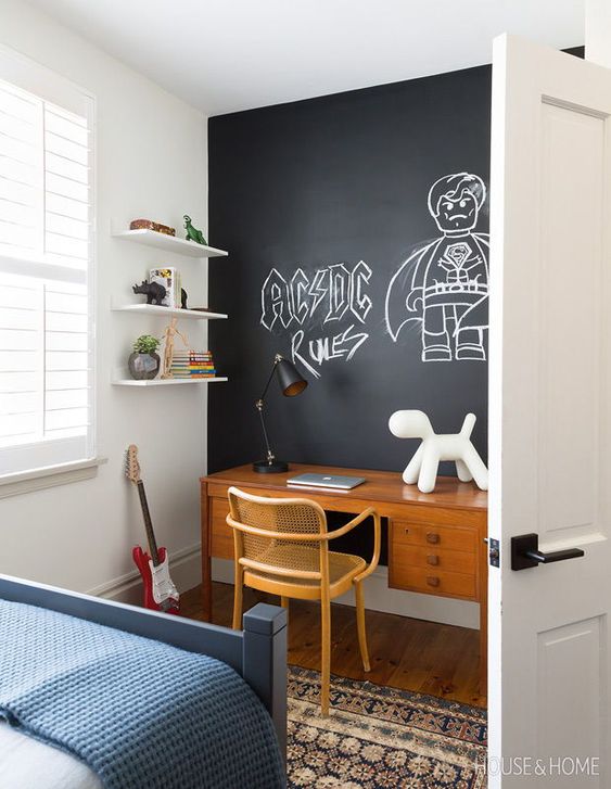 Boy's room with chalkboard