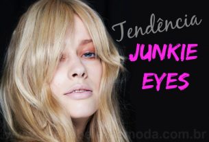 Junkie eyes: makeup with a hangover look