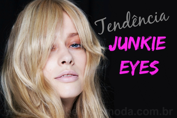 Junkie eyes: makeup with a hangover look